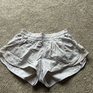 White Lululemon Hotty Hot Shorts
